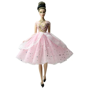 NK 1 шт. Кукольное балетное платье благородного розового цвета свадебное платье для куклы Барби Одежда Кукольный домик 1/6 Аксессуары для игрушек