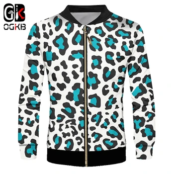 OGKB Coat Hombre Hot Приталенные куртки на молнии с 3D принтом синего леопарда, уличная одежда оверсайз, осенние спортивные костюмы унисекс