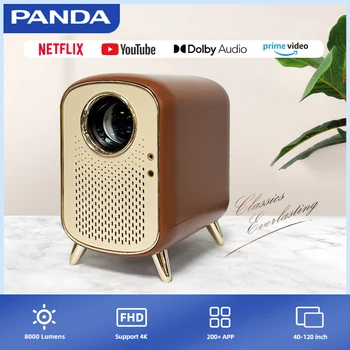 PANDA Stella Портативные 8000 люмен смарт-проекторы 4K Mini 5G WIFI Bluetooh Real 1080P Full HD Netflix Dolby LED Большой экран