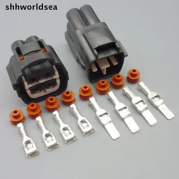 shhworldsea 5/30/100 комплектов 4-контактных штекерных разъемов для электрических проводов автомобильные заглушки для корпуса 7283-7041-40 7282-7041-40