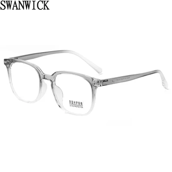 Swanwick fashion tr90 очки с синим светом, квадратные мужские прозрачные линзы, очки в большой оправе для женщин, зеленые, черные подарочные изделия