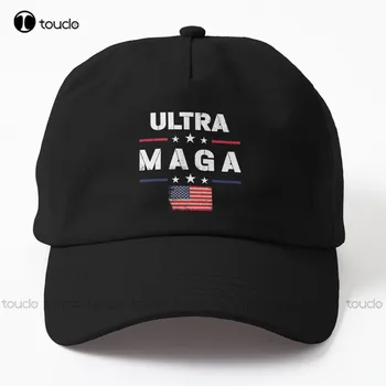 Ultra Maga И Горжусь Этим - Ultra Maga Dad Hat Trump 2024 Походные Шапки Для Женщин, Хлопковые Уличные Простые Повседневные Шапки С Козырьком Vintag