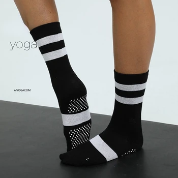Ulual весенние и осенние хлопчатобумажные носки-трубочки, сшитые цветные противоскользящие спортивные носки с высокими носками-трубочками, носки для йоги, спортивные носки для спортзала