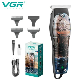 VGR Триммер для волос Аккумуляторная Машинка для стрижки волос Беспроводная машинка для стрижки волос Профессиональная парикмахерская машинка 0 мм Триммер для мужчин V-953