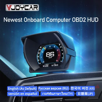 Vjoycar Новый автомобильный дисплей HUD OBD2 Автоматический цифровой дисплей Скорость Напряжение Охлаждающая жидкость Турбо Список PID для аксессуаров автомобильной электроники