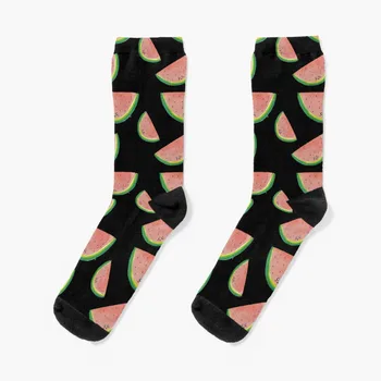 WaterColorMelon - милая, веселая иллюстрация ломтика арбуза, свежие летние забавные носки, мужские теннисные носки