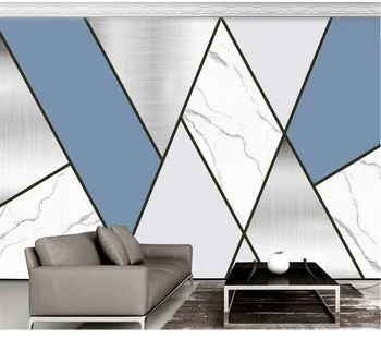 wellyu Индивидуальные обои 3d сплошная геометрическая мраморная строчка современный минималистичный телевизор фоновые обои для гостиной