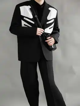 X03145 Модные мужские пальто и куртки 2023, роскошная мужская одежда для подиума известного бренда, европейский дизайн, стиль вечеринки