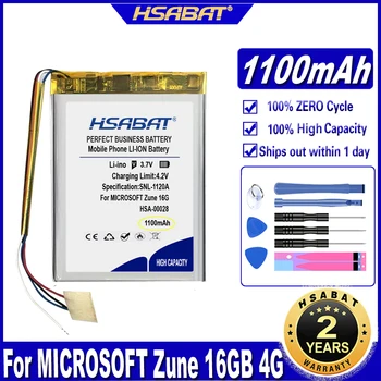 X814398-001 Аккумулятор емкостью 1100 мАч для MICROSOFT Zune 16 ГБ 4G 8G Flash 4 ГБ Flash 8 ГБ HSA-00001 HSA-00003 HSA-00005 HSA-00026 HSA-00028