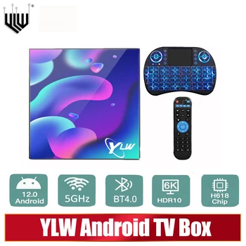 YLW Android 12 TV Box Allwinner H616 Четырехъядерный 16 ГБ 32 ГБ 64 ГБ 128 ГБ 6K медиаплеер BT4.0 5 ГГц Wifi телеприставка Smart Box