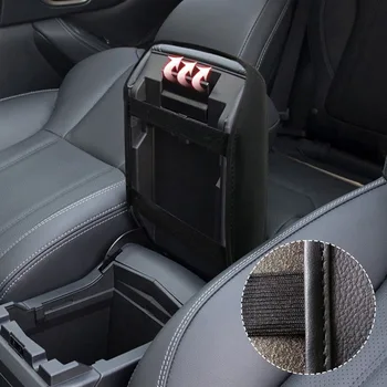 Автомобильная Кожаная Накладка Для Сиденья Центральной Консоли, Крышка Подлокотника, Защитный Чехол для Subaru Forester 2019-2021 Carbon