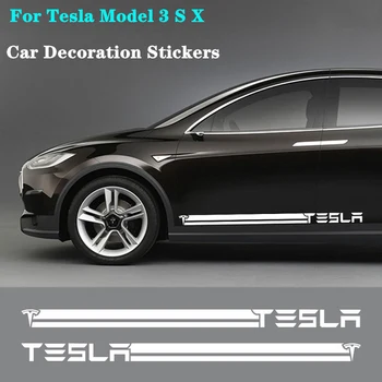Автомобильные Наклейки Наклейки Для Tesla Модель 3 Модель S Модель X Авто Талия Боковая Юбка Декоративные Наклейки Модель 3 2022 Автомобильные Аксессуары