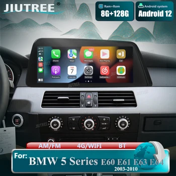 Автомобильный Радиоприемник Android 12 Для BMW 5 Серии E60 2003-2012 GPS Навигация Мультимедийный Плеер Стереоприемник Экран Головного устройства Авторадио