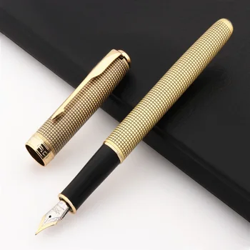 Авторучка Jinhao 75 Золотисто-бронзового цвета класса Люкс, финансовый офис, студенческие школьные канцелярские принадлежности, чернильные ручки