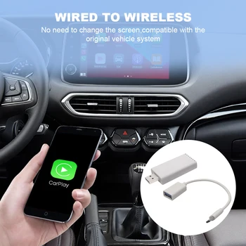 Адаптер CarPlay с USB-разъемом CarPlay Mini Box, беспроводной адаптер Wi-Fi Car Play, совместимый с BlueTooth для автомобилей со встроенным CarPlay