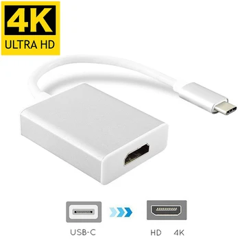 Адаптер USB Type C USB3.1 (USB-C) в HDMI-совместимый Видео Конвертер 4K USBC Кабель для MacBook Chromebook Samsung S8 S9 HD TV
