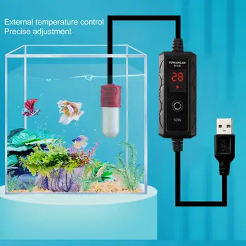 Аквариумный термостат, нагреватель для аквариума, удобный для рыб Мини-USB, нагреватель для аквариума с черепахами для аквариума