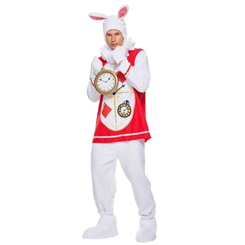 Алиса в Стране чудес, костюм мистера Белого Кролика, наряд для взрослых на Хэллоуин, Карнавальная вечеринка, Рождественский маскарадный костюм