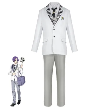 Аниме Blue Lock Reo Mikage Косплей костюм DK Школьная форма Белая куртка Костюм на Хэллоуин Праздничная униформа