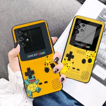 Аниме-чехол Game-Boy P-Pokemon для Samsung A72 A52 A32 A02s A12 A42 A71 A51 A31 A21 A11 A01 A02 A03 5G 4G Черный силиконовый чехол