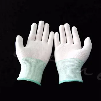 Антистатические Перчатки Нейлоновые ESD Электронные Рабочие Перчатки Перчатки с полиуретановым покрытием Противоскользящие Для защиты пальцев
