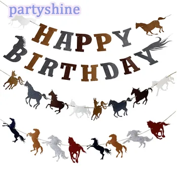 Баннер для лошадей, Фоновое украшение для верховой езды, Принадлежности для клуба Темной верховой езды, Детские Скачки для мальчиков, Украшения для вечеринки с Днем рождения