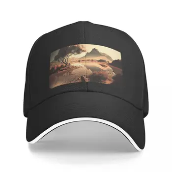 Безмятежное одиночество: река, дерево и горы, бейсболка, спортивные кепки, кепка с помпоном, кепка для дропшиппинга, женская мужская кепка