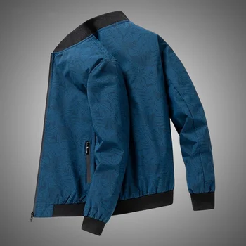 Бейсбольная куртка для мужчин, весенне-осенняя ветровка с принтом, мужская уличная одежда, модная приталенная куртка-бомбер, мужское пальто для колледжа 2023