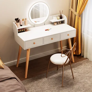 Белый Современный туалетный столик для спальни в скандинавском стиле, модный туалетный столик для девочек, Золотая роскошная мебель Penteadeira, Удобная