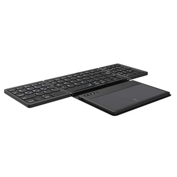 Беспроводная клавиатура с сенсорной панелью, портативная маленькая клавиатура, кожаный чехол, легкий, совместимый с Bluetooth, для универсального планшетного телефона