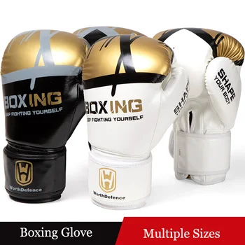 Боксерские перчатки Для взрослых и детей, Удобные Кожаные Регулируемые боевые рукавицы для Тхэквондо Санда для боевых тренировок