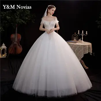 Большие размеры, Корейский Стиль, V-Образный вырез, Кружевное Платье С Аппликацией, Бальное платье, Свадебное платье 2022, Новая мода, Простые estidos de noivas