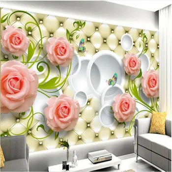 большие фрески wellyu на заказ элегантная роза элегантная мягкая упаковка 3d фоновые обои papel de parede para quarto