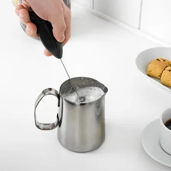 Бытовая Мини-электрическая Ручная Взбивалка для яиц из нержавеющей стали, Пенообразователь для кофе Капучино Латте, Миксер для напитков с горячим шоколадом