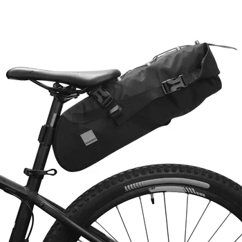 Велосипедная сумка SAHOO Водонепроницаемая Светоотражающая 11-литровая Седельная сумка Большой емкости Велосипедная Складная Задняя сумка MTB Дорожная Велосипедная сумка для багажника
