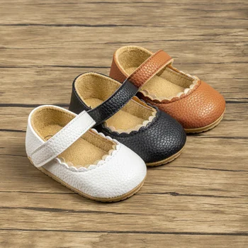 Весенняя обувь KIDSUN для маленьких девочек, обувь принцессы на плоской мягкой подошве, обувь для первых ходунков для новорожденных 0-18 месяцев