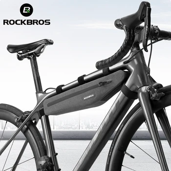 Водонепроницаемая велосипедная сумка ROCKBROS Передняя верхняя труба треугольная расширенная версия MTB Дорожная велосипедная седельная сумка 1,5 л Велосипедные Аксессуары