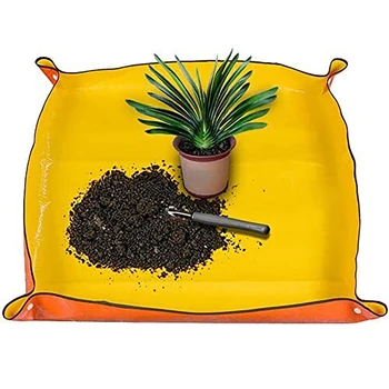 Водонепроницаемый коврик для пересадки растений Большой складной садовый коврик для горшков Рабочий коврик для пересадки садовых растений 66-100 см