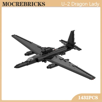 Военный высотный разведывательный самолет США Второй мировой войны DU-2 Dragon Lady MOC Строительный блок Модель самолета ВВС Детская игрушка-кирпичик