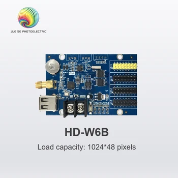 Встроенный U-диск Huidu HD-W6B, Wi-Fi, Одноцветный двухцветный светодиодный дисплей, карта управления 1024x48 пикселей, поддержка
