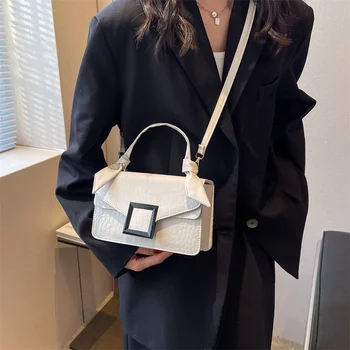Высококачественные Женские сумки из искусственной кожи, роскошная дизайнерская женская сумка через плечо 2023, новая модная универсальная Маленькая квадратная сумка-мессенджер