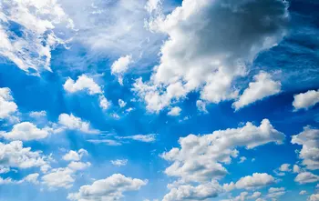 Голубое небо И пышные белые облака, Земные фоны, высококачественная компьютерная печать, фон для фотосессии в студии