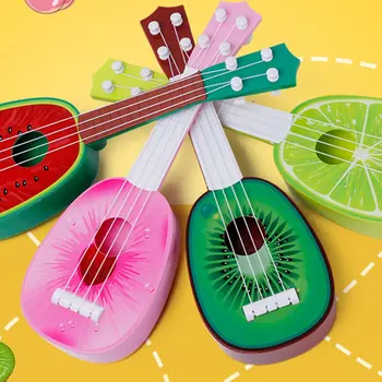 Детская четырехструнная мини-имитация фруктовой гитары, Гавайская гитара, играющая на обучающих детских музыкальных инструментах для раннего развития, Игрушка