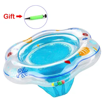 Детское кольцо для плавания (подарите надувную трубку), Летний надувной круг для плавания, кольцо для плавания в бассейне для малышей, безопасное сиденье для плавания для малышей