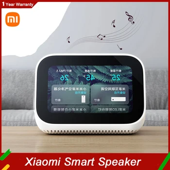 Динамик с сенсорным экраном Xiaomi AI Bluetooth 5.0 3,97-дюймовый цифровой дисплей, будильник, Wi-Fi Smart Connection для Smart Mi Speaker