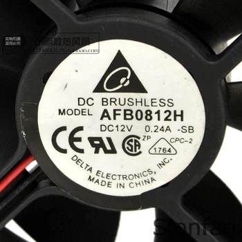 Для Delta Delta 8 см 8025 двухшаровый охлаждающий вентилятор 12V 0.24A AFB0812H 2-проводной Тестовый рабочий