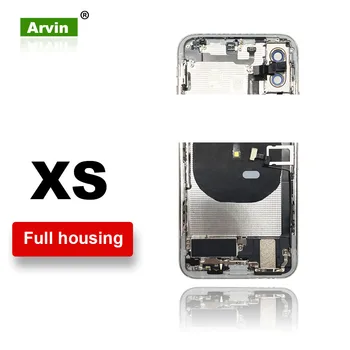 Для iPhone XS Задний корпус В сборе, Задняя крышка аккумулятора + Гибкий кабель + Средняя Рама корпуса + Лоток для SIM-карты + Инструмент + Клей