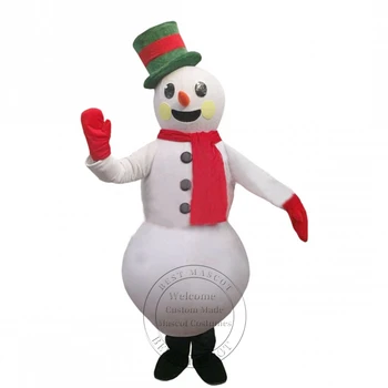 Доступный по цене взрослый размер Красная шляпа Снеговик Костюм талисмана Тема маскарадного костюма Маскарадный костюм