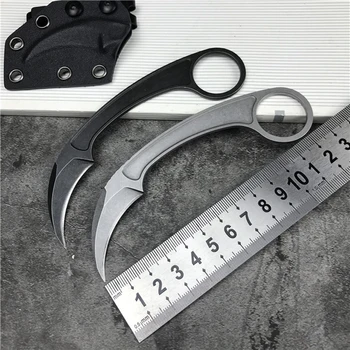 Дропшиппинг Мини Портативные Походные Ножи для выживания из стали 440C с фиксированным лезвием, Отмытым камнем, с ножнами K.