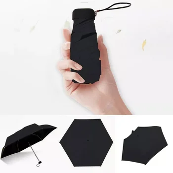 Женский Плоский легкий зонт Sun Rain, складной зонт от солнца, мини-зонт Небольшого размера, легко хранящийся зонтик